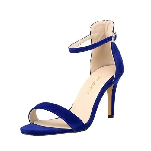 2026 New Women Sexy Pumps Sandals Summer 9cm Thin Heel Open Toe Ankle Strap High Heels Ladies Stilettos Party Red Wedding Shoes