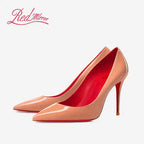 Women Heels Naked Color Women's Elegant High Heel Luxury Black Shoes Woman 2026 Red Shiny Bottoms Pointed Toe Party Ladies Women